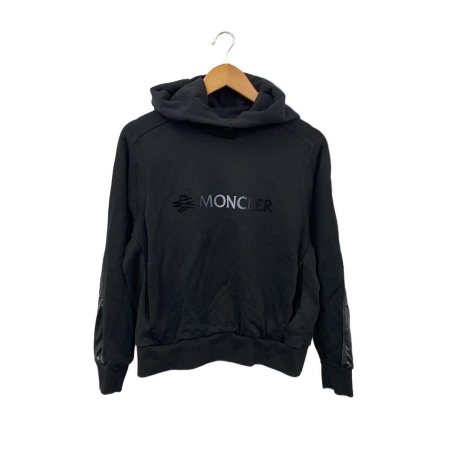 【美品・現行モデル・QR鑑定済み】モンクレール　24年近年モデルパーカー　黒 MONCLER 23aw パーカー ブラック XS 【公式通販】