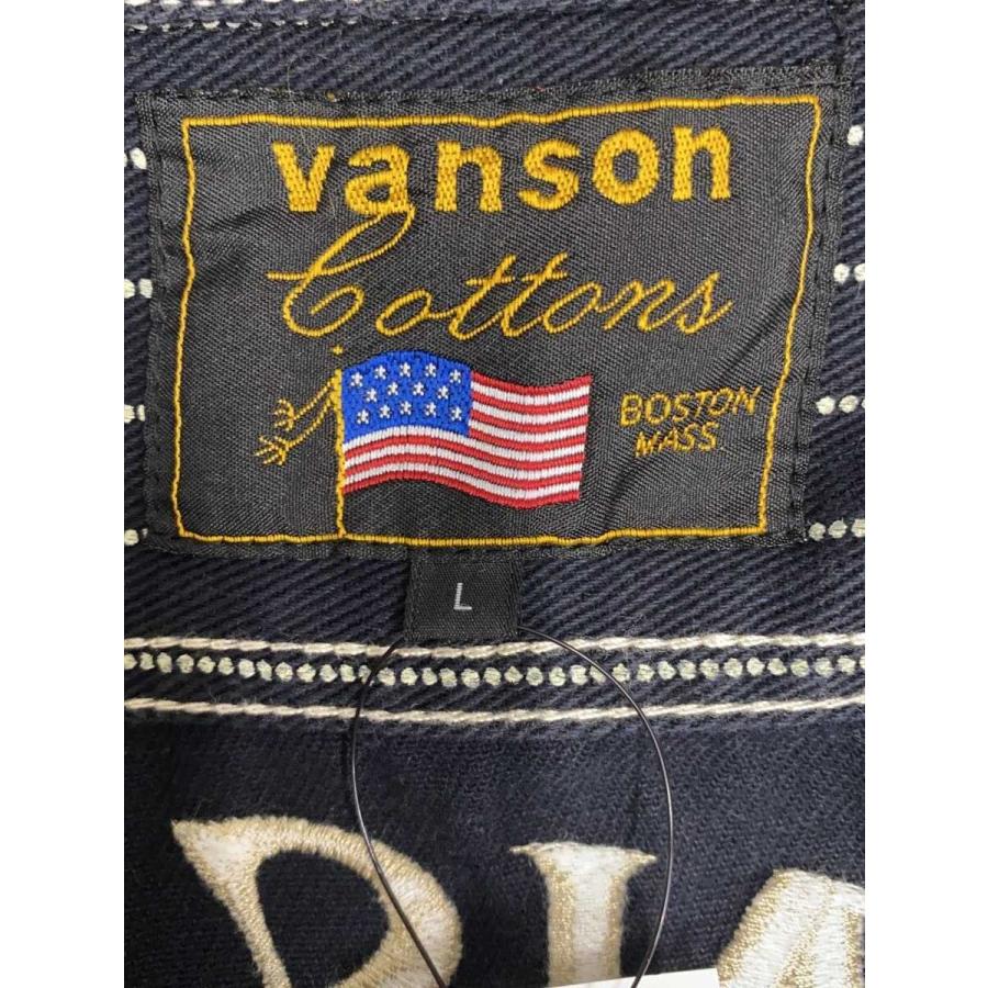 VANSON◇オールインワン/L/コットン/NVY/ストライプ : セカンド