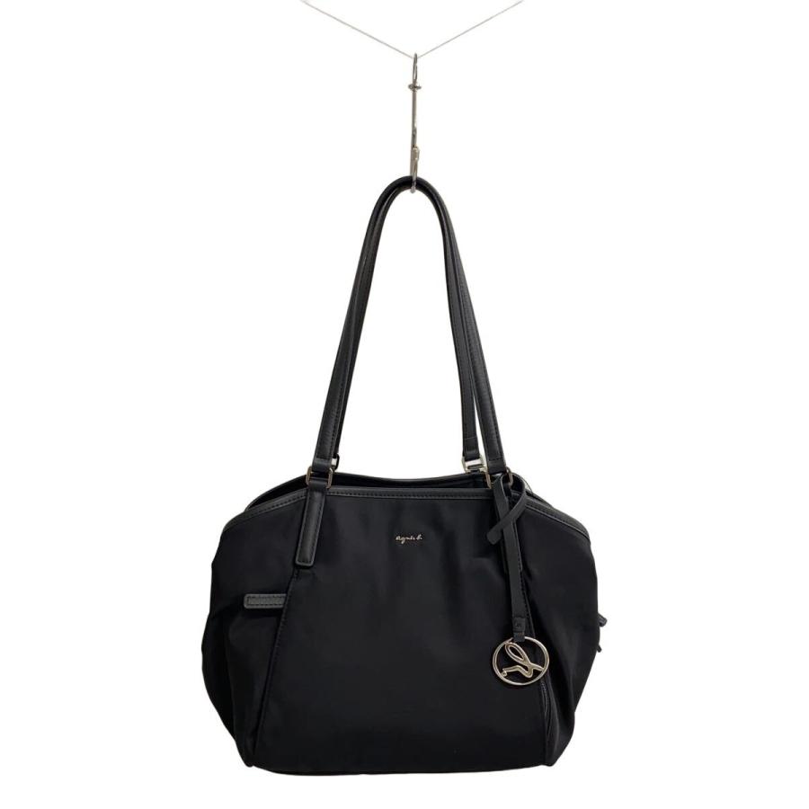 ★専用★アニエスベー　2wayナイロン　レザーバッグ　PAS23-05 黒 agnes b.◇トートバッグ/ナイロン/BLK/無地/PAS23-05// : セカンド