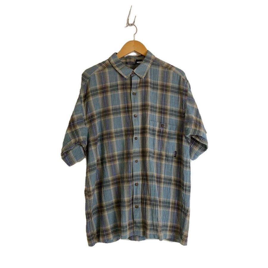 patagonia◇00S/オンブレ/半袖シャツ/L/コットン/マルチカラー