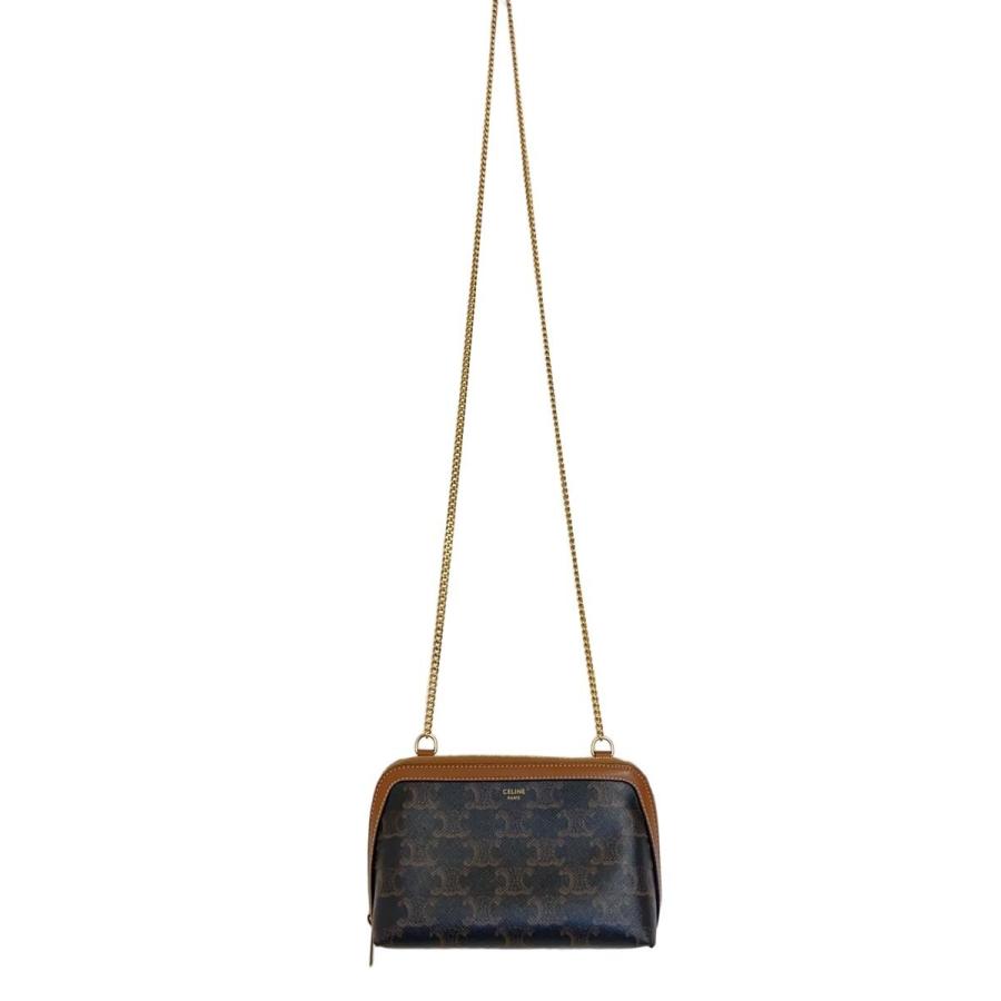 CELINE ノベルティ トリオンフ チェーンショルダーバッグ CELINE◇トリオンフ/チェーンショルダー/ポーチバッグ/ショルダー