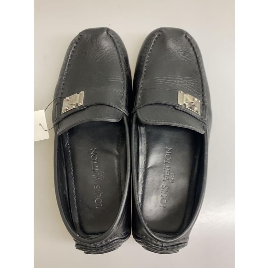 ルイヴィトン ドライビングシューズ ローファー 黒 36cm 23cm LOUIS VUITTON◇ドライビングシューズ/ローファー/UK6/BLK : セカンド