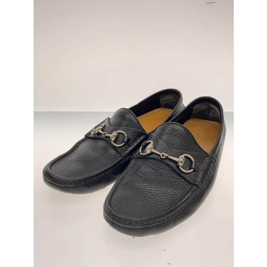 GUCCI◇ドライビングシューズ/ビットローファー/--/BLK/レザー 