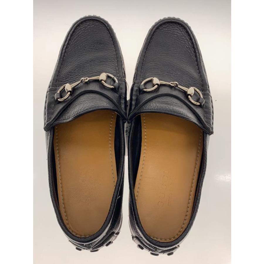 GUCCI◇ドライビングシューズ/ビットローファー/--/BLK/レザー 