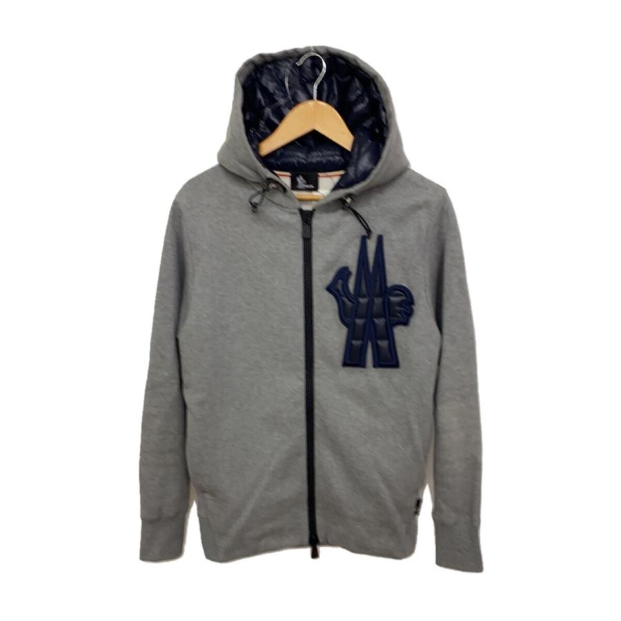 MONCLER◇MAGLIA CARDIGAN/ジップパーカー/S/コットン/GRY