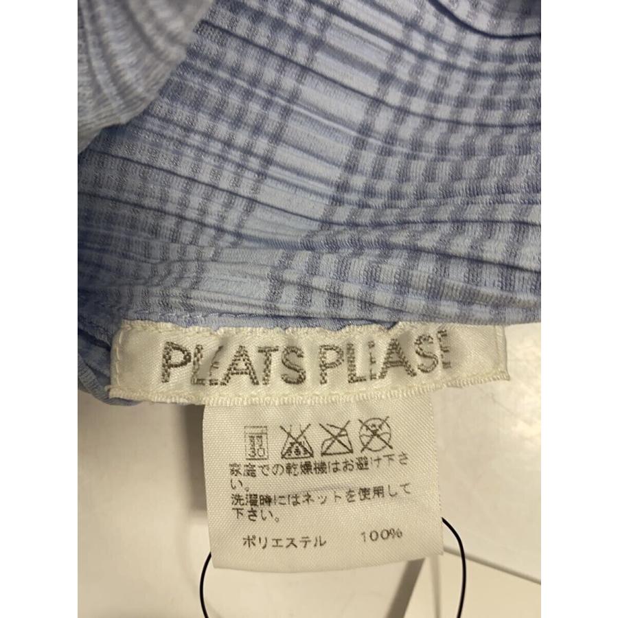 PLEATS PLEASE ISSEY MIYAKE◇半袖ワンピース/4/ポリエステル/BLU/PP71