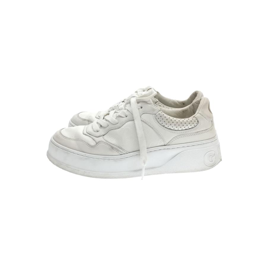 GUCCI◇GGエンボス加工/ローカットスニーカー/38ハーフ/WHT/670408/白 