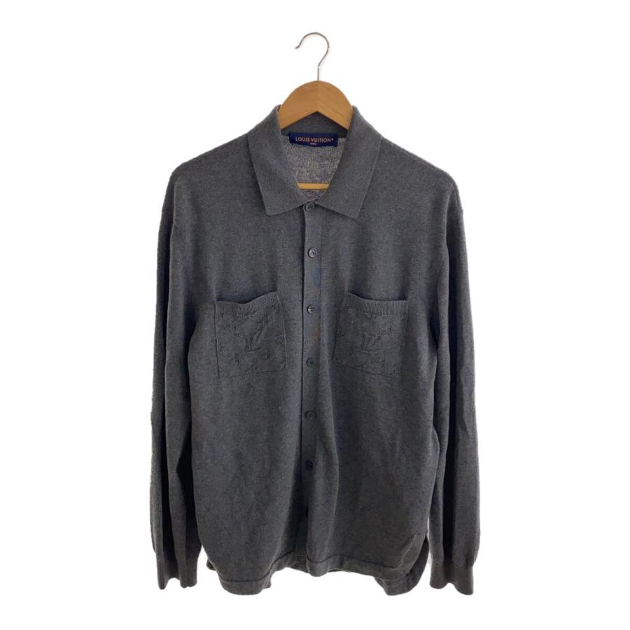 LOUIS VUITTON◇24SS/コットンニットオーバーシャツ/長袖シャツ/M