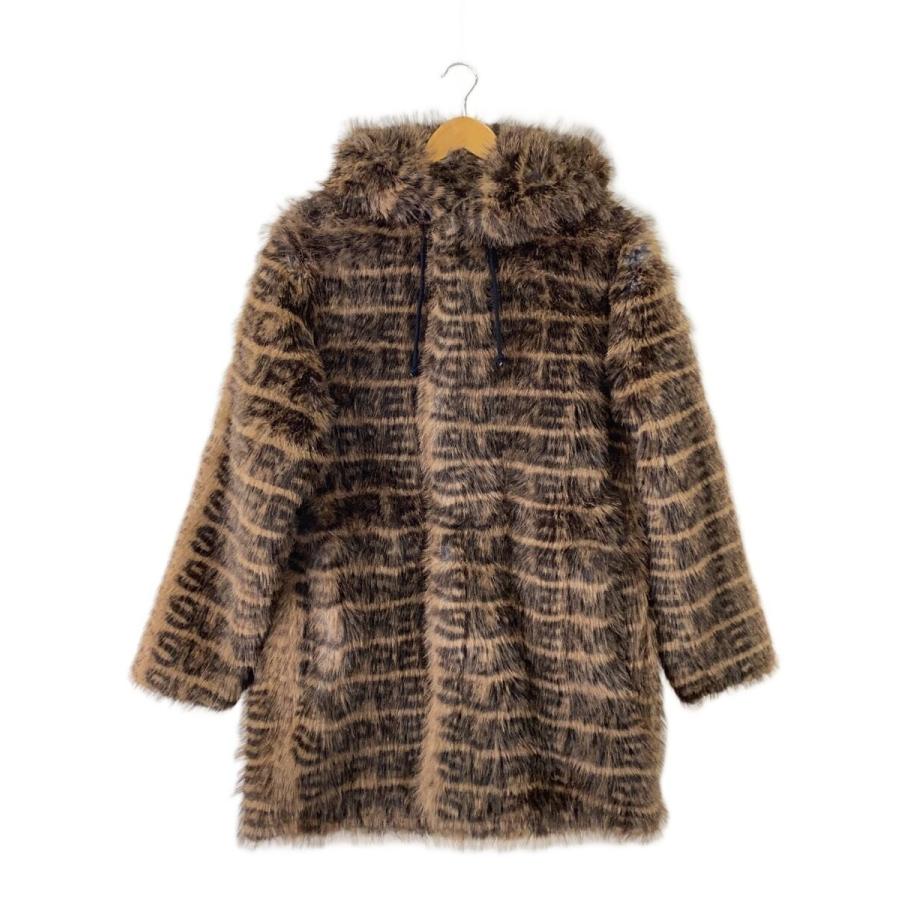ジャケット・アウター SUPREME 22SS Faux Fur Hooded Coat Supreme◇22SS/FAUX FUR HOODED COAT/コート/S/ポリエステル/BRW