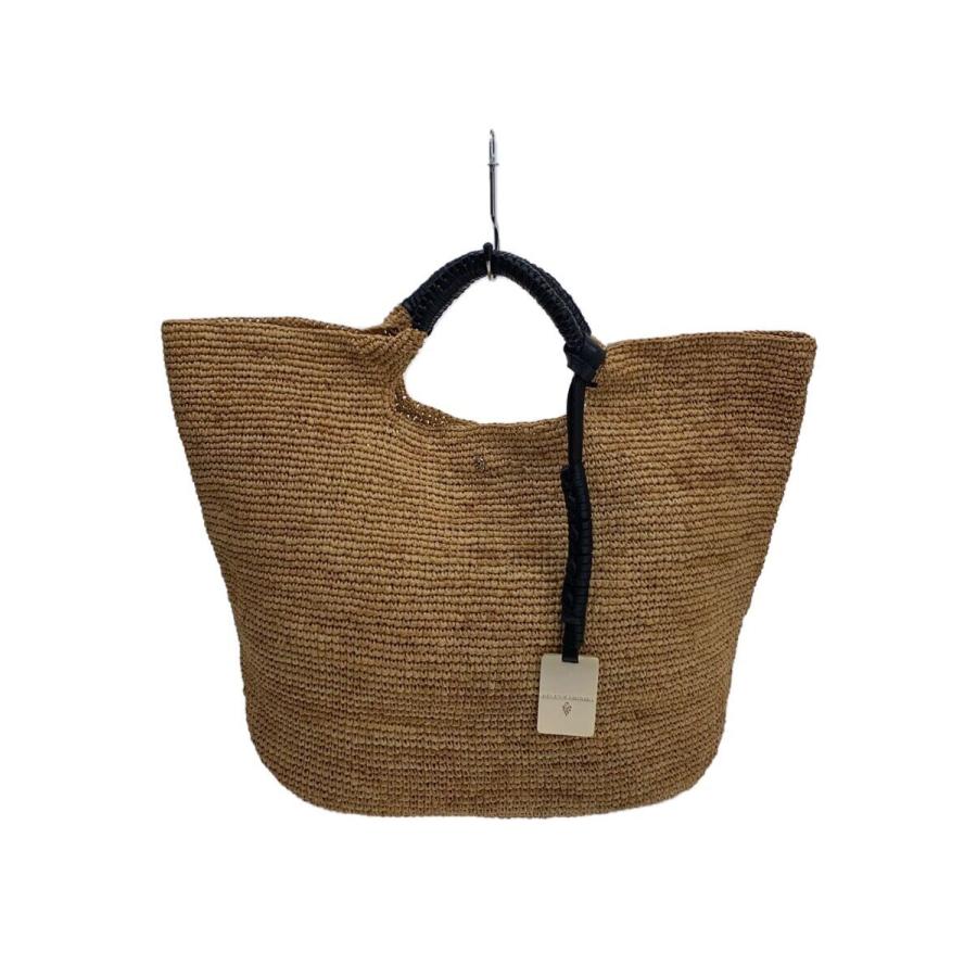 HELEN KAMINSKI ラフィアトートバッグ ブラウン / 持ち手レザー 【公式