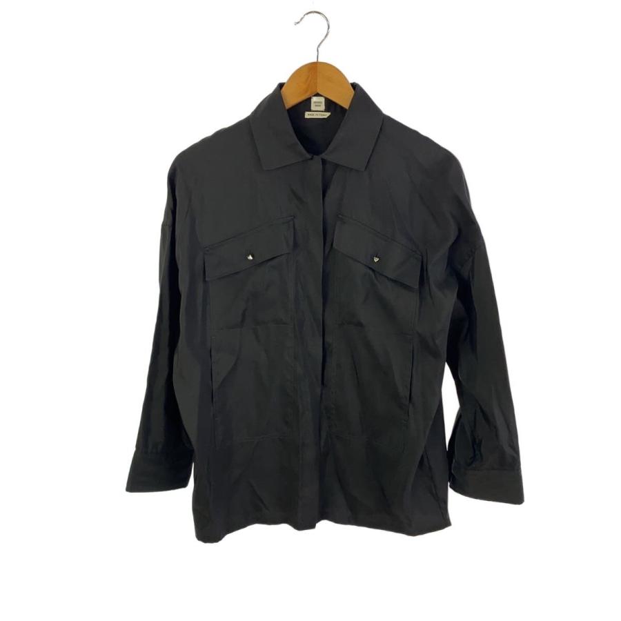 HERMES◇長袖シャツ/34/シルク/BLK// : セカンドストリートYahoo!店
