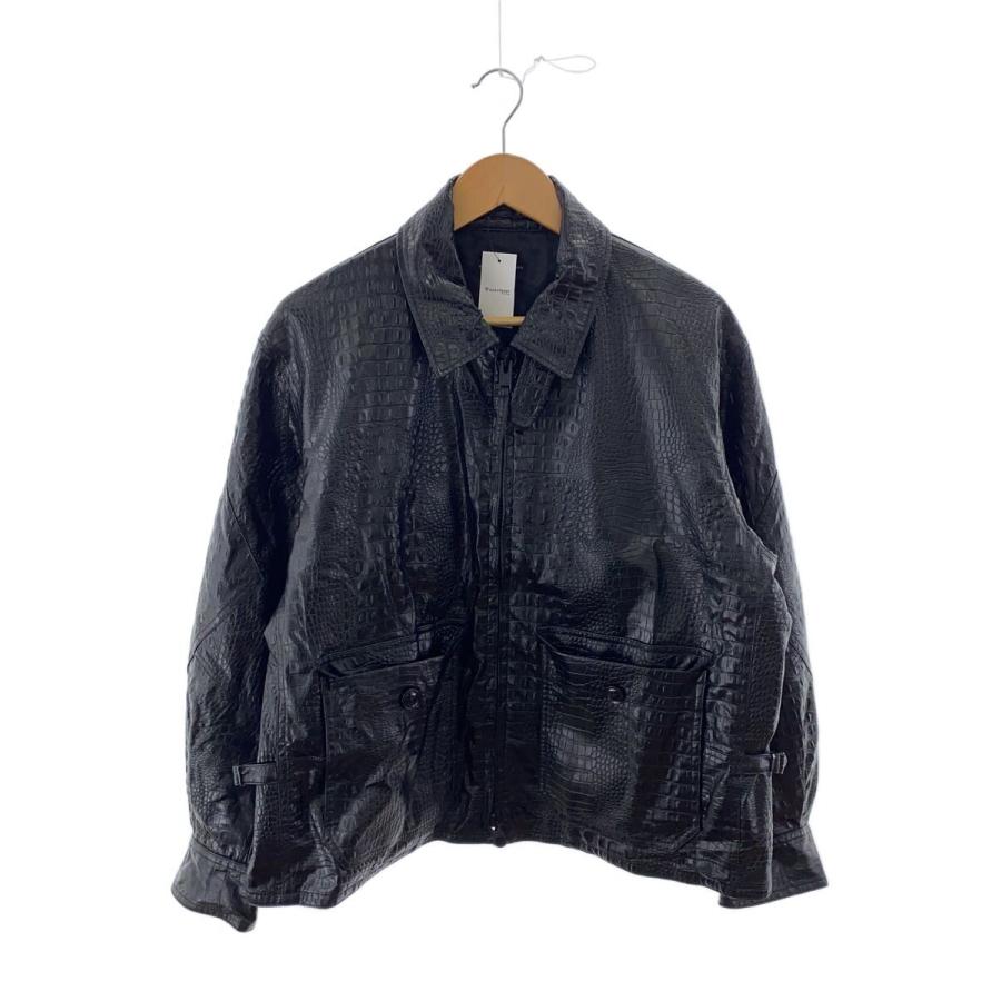 Engineered Garments◇24AW/G8 Jacket Black Alligator Embossed Fake
