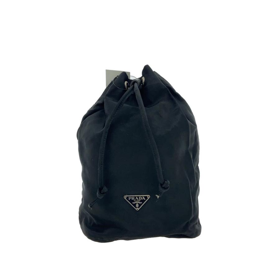 PRADA◇巾着ポーチ/--/BLK/ナイロン/黒 : セカンドストリートYahoo!店