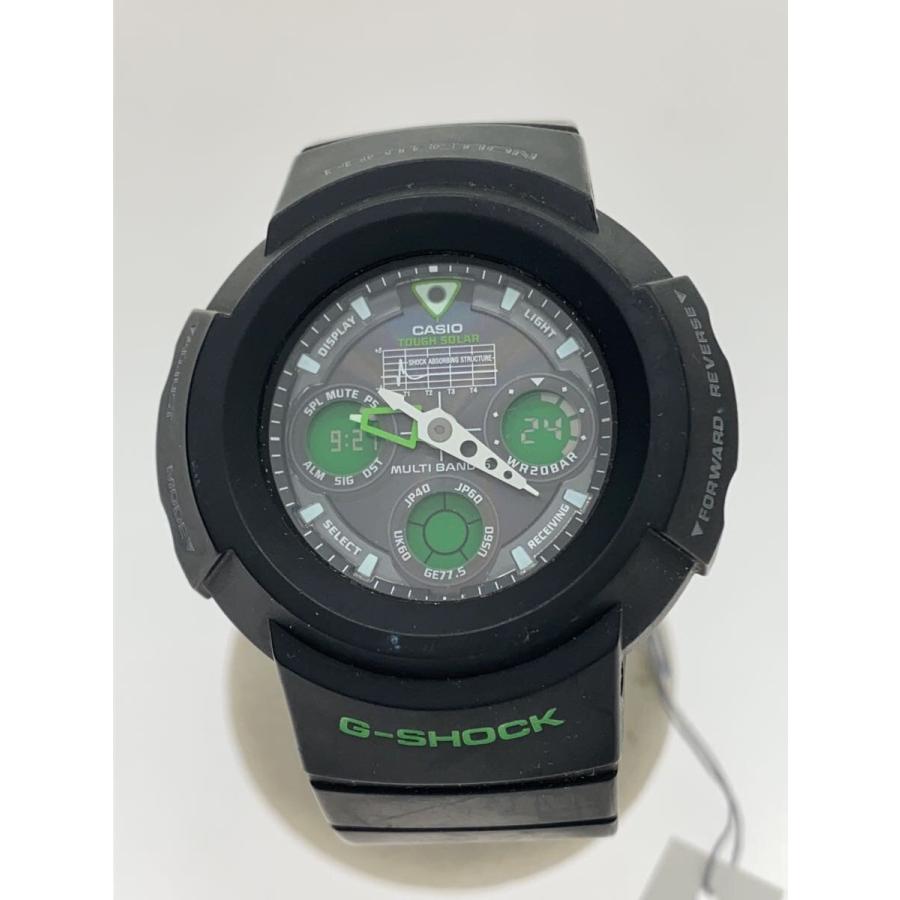 CASIO◇G-SHOCK AWG-M500F-1AJF/ソーラー腕時計/デジアナ/ラバー/BLK