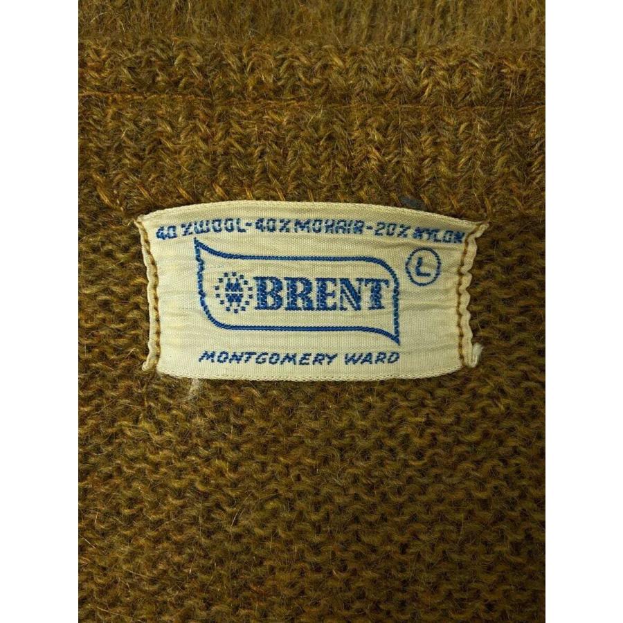 BRENT◇Vintage/60s/BRENT/モヘアカーディガン/ゴールド/SIZE:L BRENT◇Vintage/60s/BRENT/モヘアカーディガン/ゴールド/SIZE:L