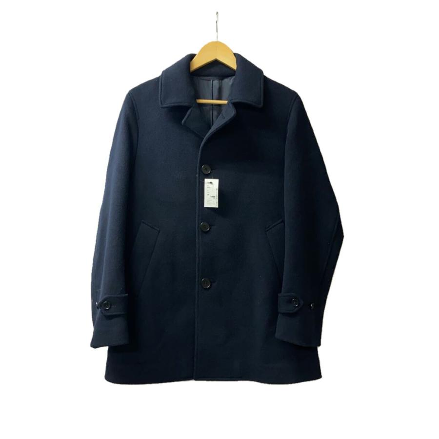 SHIPS◇ダブルフェイスショートカーコート/S/ウール/NVY/114-16-0045