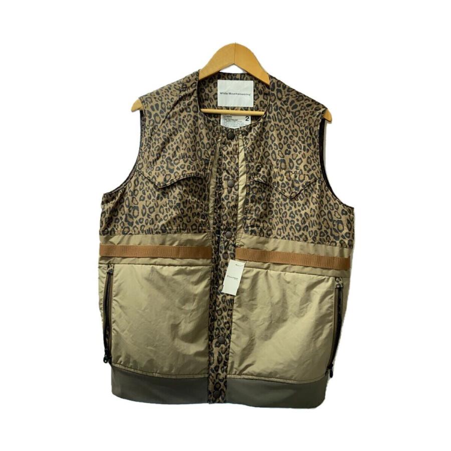 WHITE MOUNTAINEERING◇LEOPARD PRINTED PADDED VEST/ナイロンベスト/2 