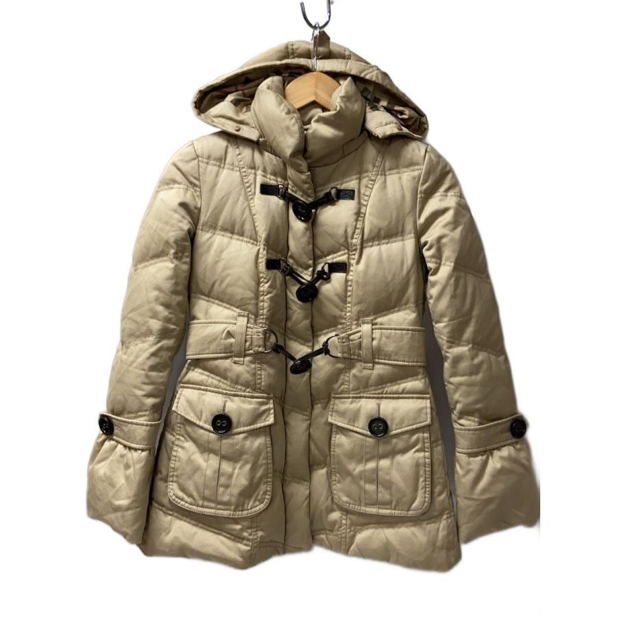 超希少　極美品【Burberrys】ダウンコート BURBERRY BLUE LABEL◇ロングダウンジャケット/40/--/BEG/無地/FRF08