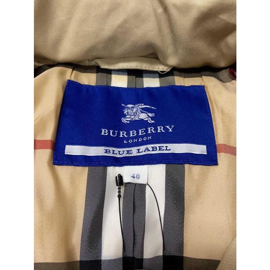BURBERRY BLUE LABEL◇ロングダウンジャケット/40/--/BEG/無地/FRF08 
