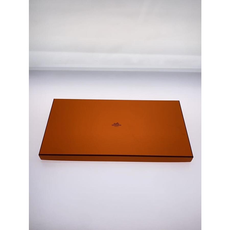HERMES◆シェーヌダンクル マフラー/ウール/BLU/総柄/great britain製//
