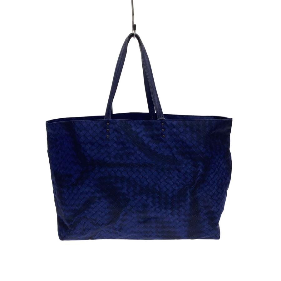超美品 BOTTEGA VENETA ナイロン トートバッグ ネイビー BOTTEGA VENETA◇イントレチャートプリント ナイロン トートバッグ/NVY
