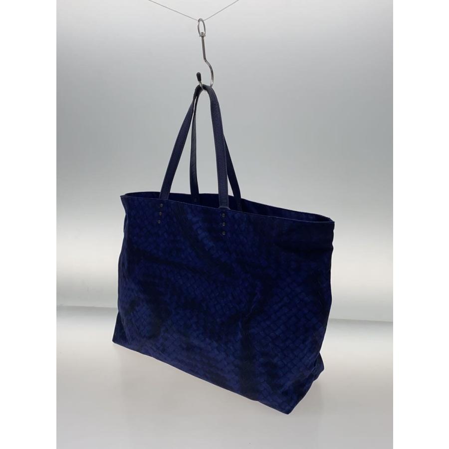 BOTTEGA VENETA◇イントレチャートプリント ナイロン トートバッグ/NVY