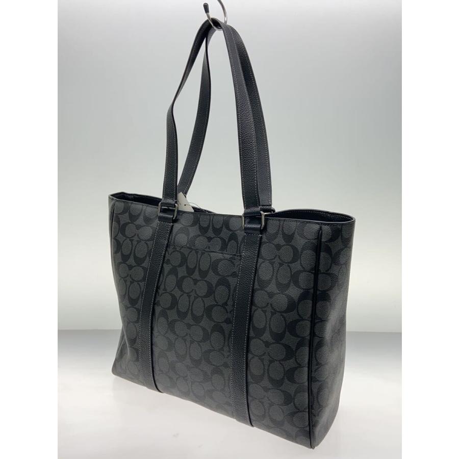 COACH◇ハドソン ダブル ハンドル トート シグネチャー キャンバス/BLK