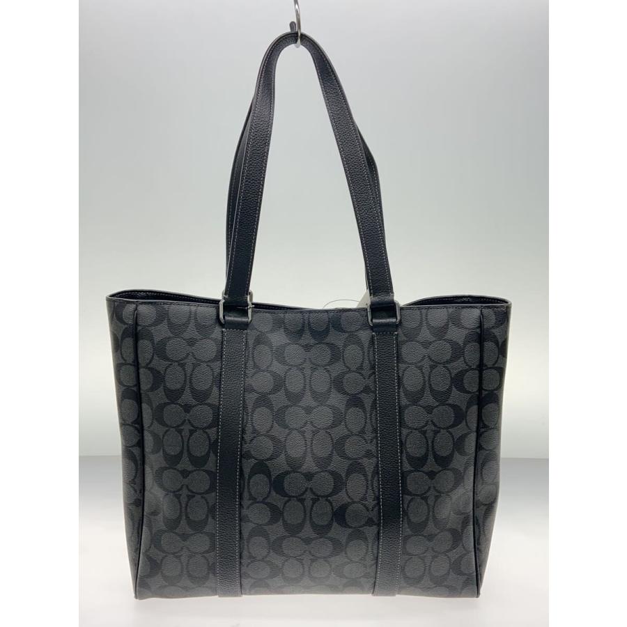 COACH◇ハドソン ダブル ハンドル トート シグネチャー キャンバス/BLK