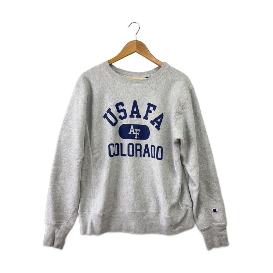 新品ChampionリバースウィーブUSAFA XLグレースウェットUSA製 Champion◇リバースウィーブ USAFA クルーネック スウェットシャツ/XL