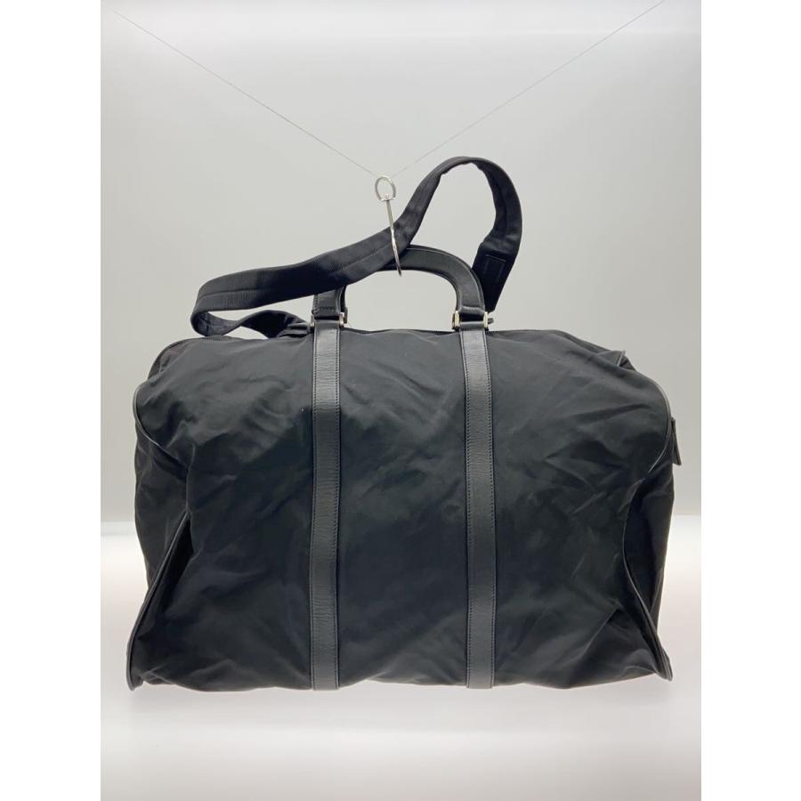 【美品！！✨】PRADA ボストンバッグ ナイロン トライアングルロゴ プレート PRADA◇トライアングルロゴプレート ナイロンxサフィアーノレザー