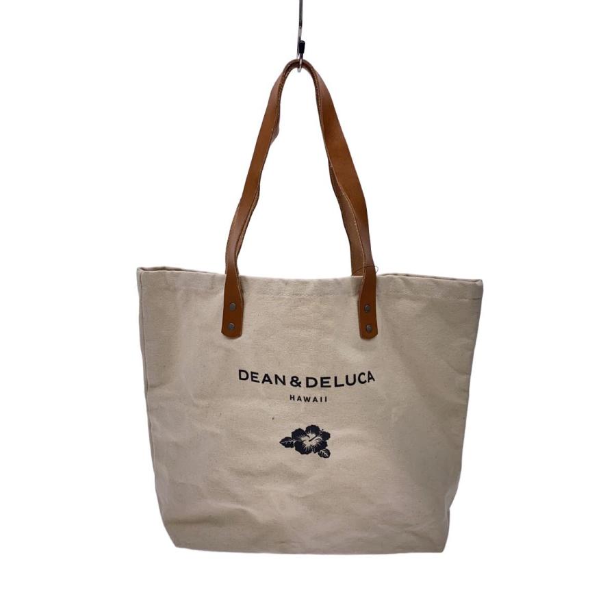 DEAN＆DELUCA◇ハワイ限定 レザーハンドルトートバッグ/コットン/BEG