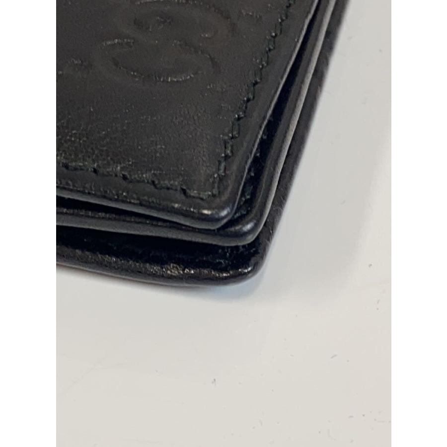 GUCCI◇グッチシマ 名刺入れ カードケース/レザー/BLK/233184