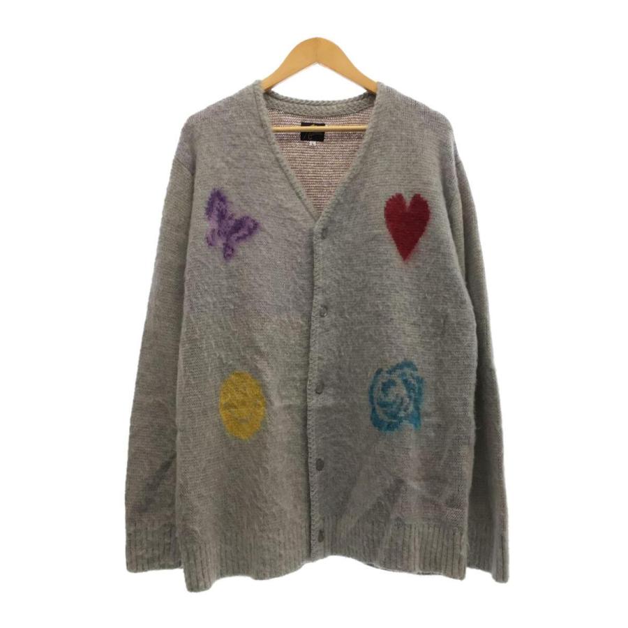 Needles◇Mohair Cardigan - 4 ICONS/モヘアカーディガン/L/GRY/LQ376