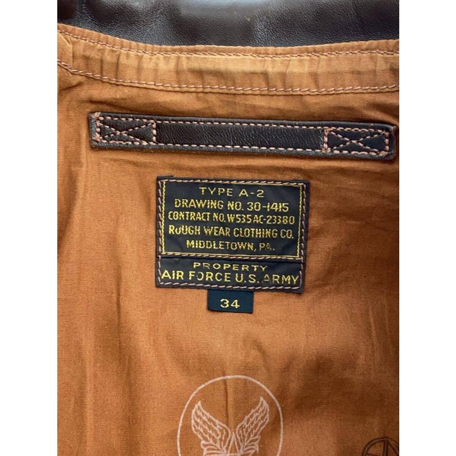 REAL McCoyS◆LEATHER FRIGHT JACKET/ROUGH WEAR/34/TYPE A-2/BRW/30-1415//の画像