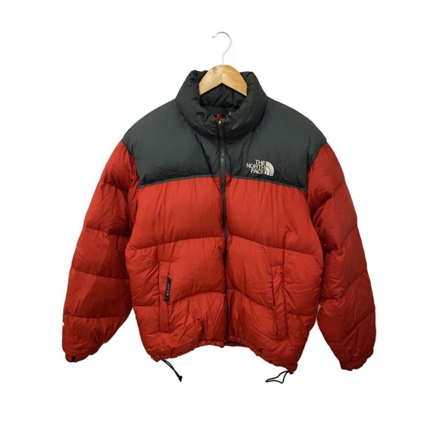 THE NORTH FACE◇ヌプシ/700/ダウンジャケット/L/ナイロン/RED/汚れ有