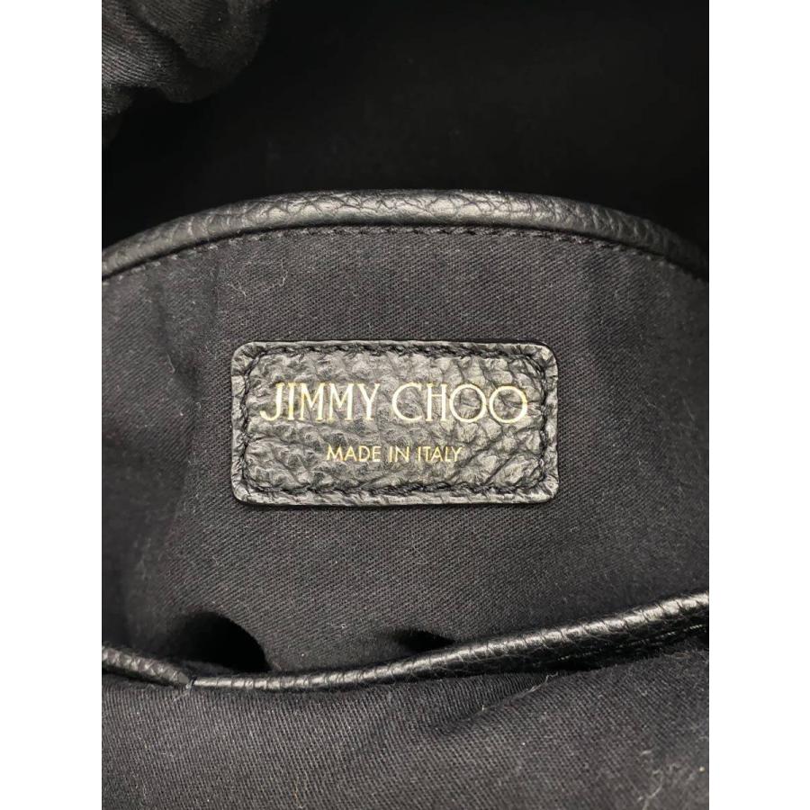 JIMMY CHOO◆リュック/レザー/BLK/無地_4
