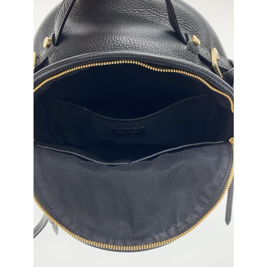 JIMMY CHOO◆リュック/レザー/BLK/無地_5