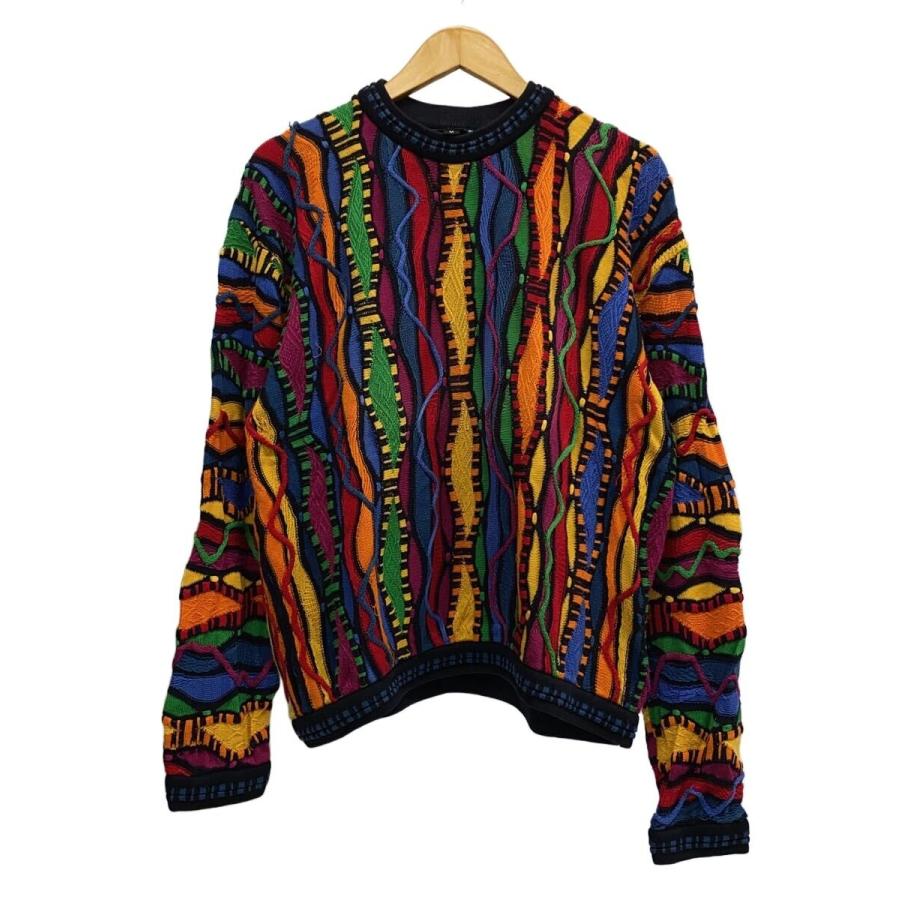COOGI クージー マルチカラー コットンセーター M COOGI◇ニット・セーター(厚手)/M/コットン/マルチカラー/総柄