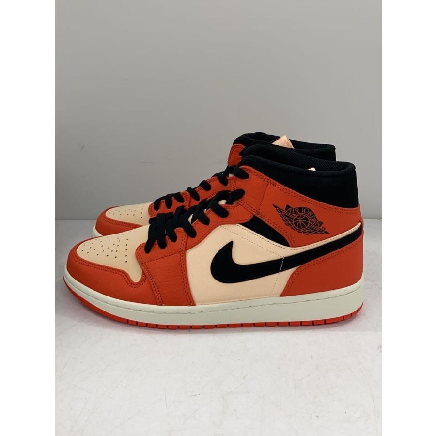 NIKE◇AIR JORDAN 1 MID SE/エアジョーダン1ミッドSE/オレンジ/852542 
