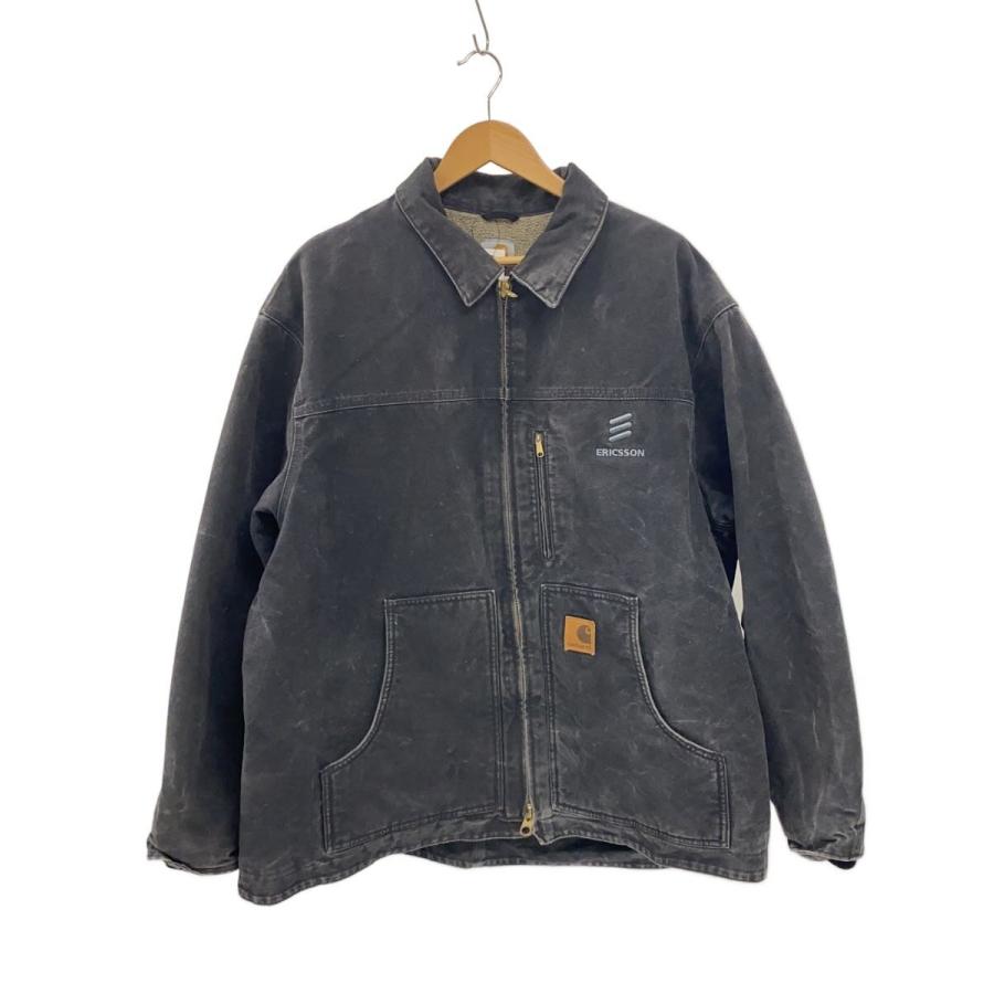 Carhartt C61 BLK ブラックジャケット XLサイズ Carhartt C61 Black Sherpa Lined Sandstone Duck Ridge Coat