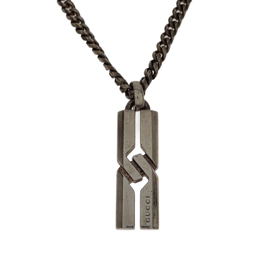 グッチ ネックレス トップ ノット インフィニティ シルバー 925 GUCCI◇ノットインフィニティネックレス/SV925/SLV/トップ有/メンズ/小