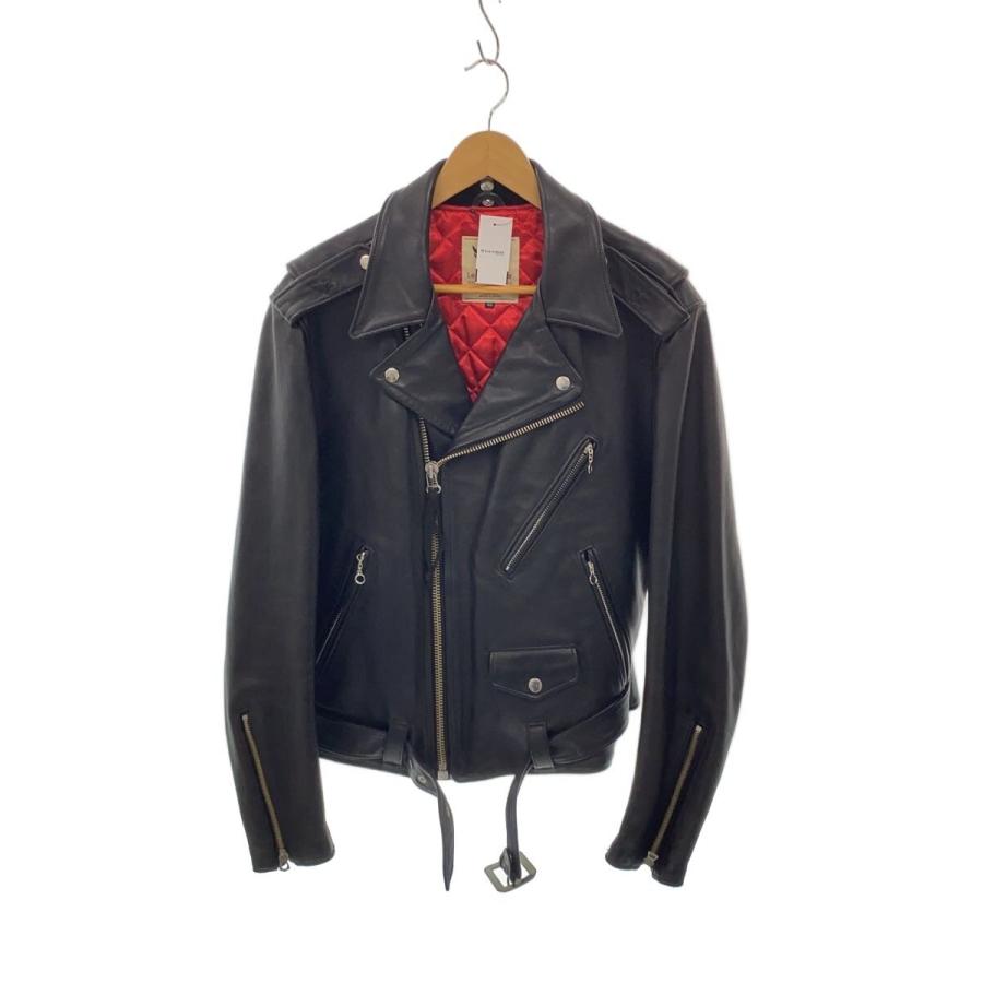 666 Leather Wear◇裏地赤キルティング/スティアハイド/日本製/ダブル