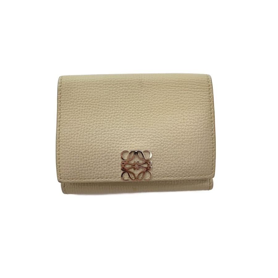 LOEWE◇アナグラム トライフォールド ウォレット 3つ折り財布