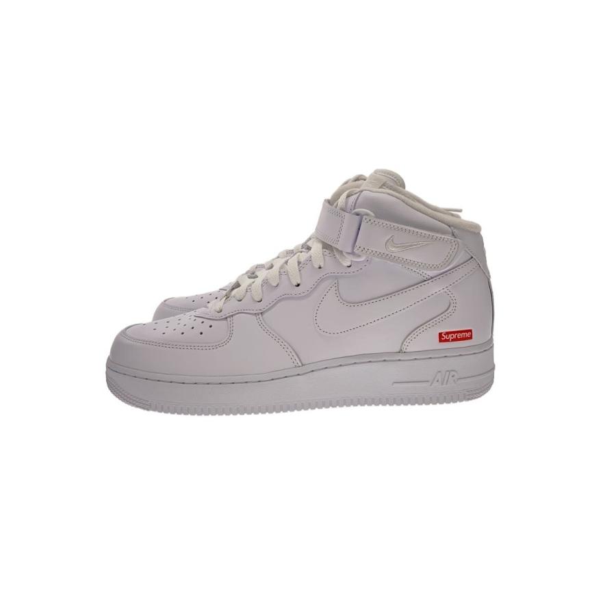 NIKE◇AIR FORCE 1 MID_エアフォース ミッド/28cm/WHT/レザー 