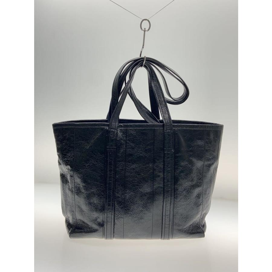 BALENCIAGA◇バルベス/ミディアムショッパー/トートバッグ/レザー/BLK