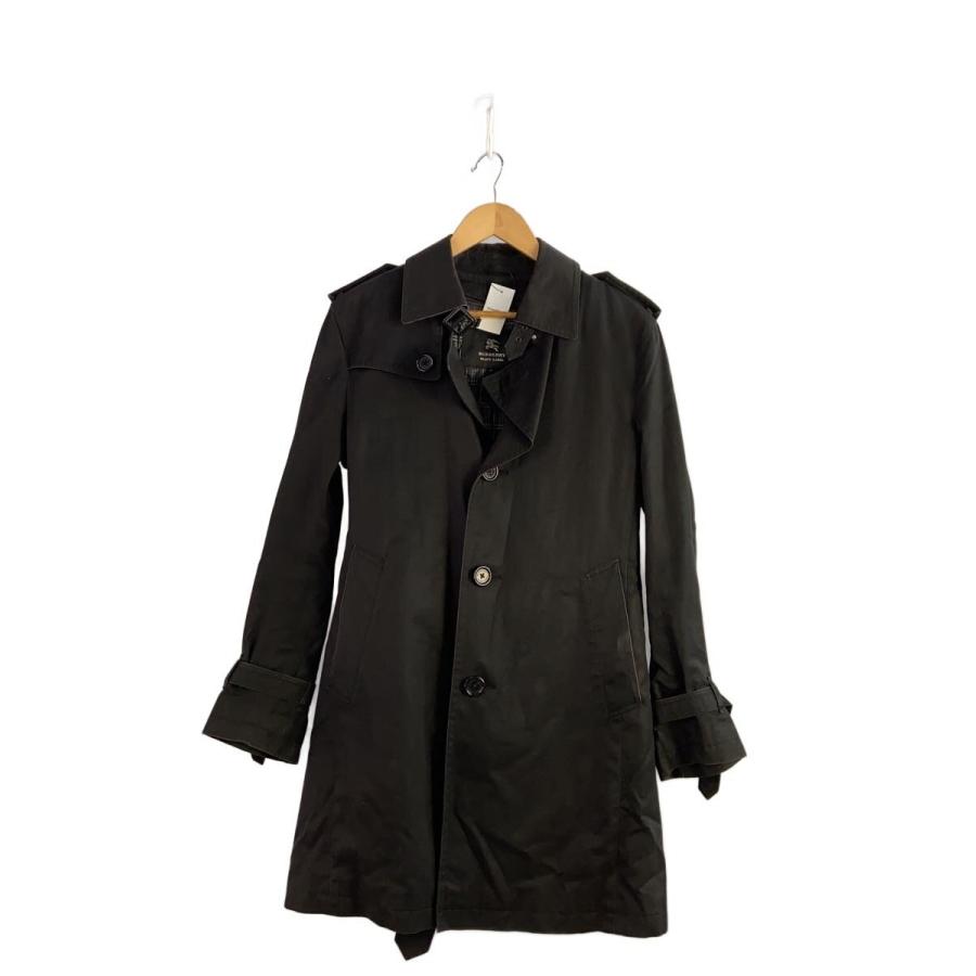 BURBERRY BLACK LABEL◇トレンチコート/M/コットン/BLK/無地/D1A15-405