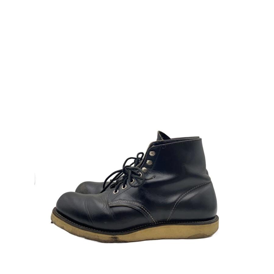 RED WING◇6-inch Classic Round/四角犬タグ/USA製/US9/BLK/レザー
