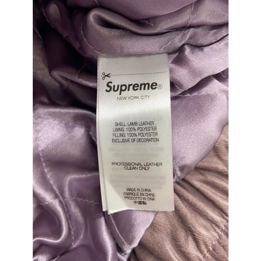Supreme◇Studded Hooded Leather Jacket/M/羊革/PNK// : セカンド