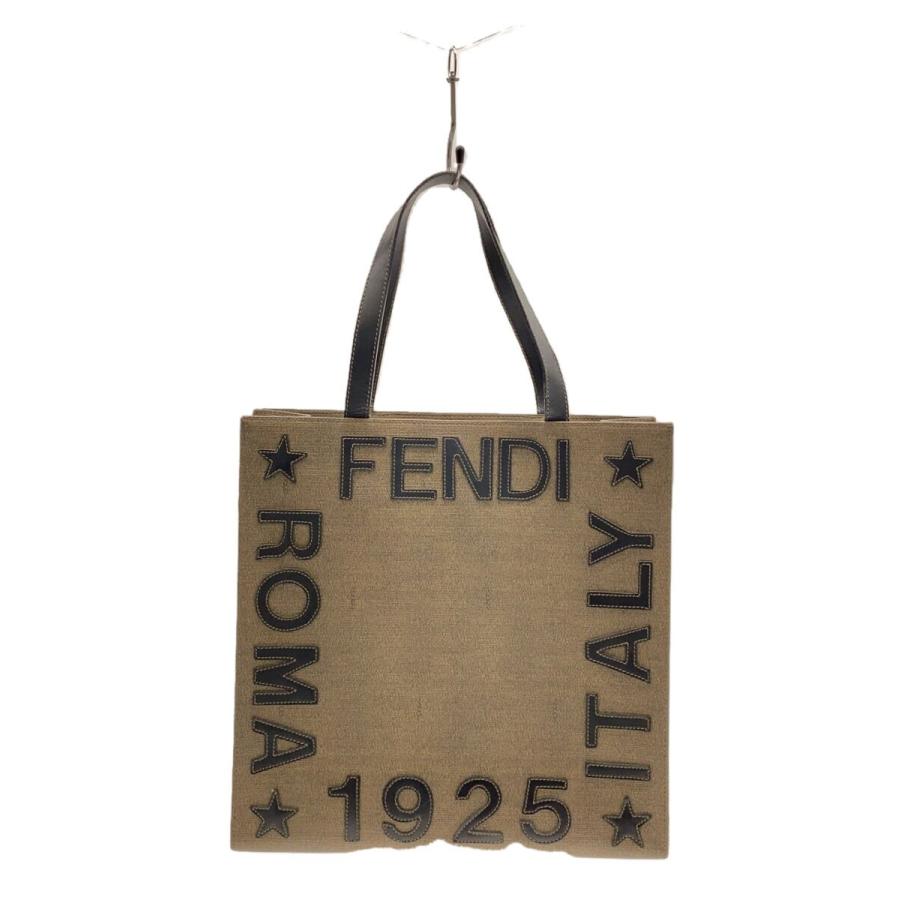 FENDI◇トートバッグ/ROMA 1925 ITALY/ロゴ/PVC/BRW : セカンド