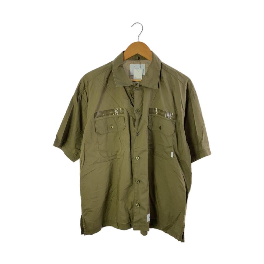 WTAPS◇半袖シャツ/2/コットン/KHK/無地/231BRDT-SHM03 : セカンド